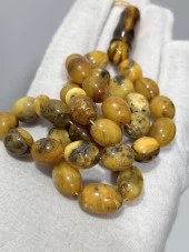 Doğal Kaya Damla Kehribar Tesbih 33lük 27 Gram thumbnail 4