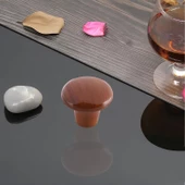 Mantar Düğme Sert Plastik Kulp Ceviz Mobilya Çekmece Mutfak Dolabı Dolap Kapak Kulpu Kulbu 10 ADET thumbnail 6