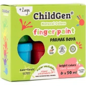ChildGen Mini Sanatçı Boya Seti - Şövale Tuval Parmak Boya Sulu Boya Seti 2 - 6