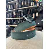TRG POLO SÜET YEŞİL HAKİKİ DERİ ERKEK KEMERİ-4 cm - 3