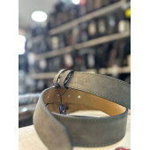 TR POLO GRİ TEK DİKİŞ HAKİKİ DERİ ERKEK KEMERİ- 4 CM - 2