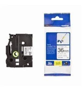 Brother TZE-FX261 36 mm Beyaz Üzerine Siyah Esnek Etiket 8 Metre - 1