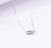 925 Ayar Kadın Gümüş (Silver)Kolye - 1