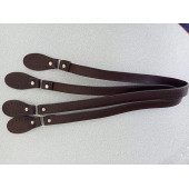 Likya Kahverengi Salpalı Deri Aparatlı Çanta Sapı - 2