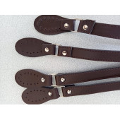 Likya Kahverengi  Salpalı Deri Aparatlı  Çanta Sapı - 3