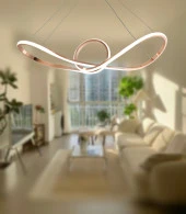 TT Aydınlatma TT002-FSR  Papyon Modeli Fransız Sarı Kaplama Led Avize thumbnail 3