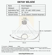 TT Aydınlatma TT002-KR  Papyon Modeli Krom Kaplama Led Avize thumbnail 4