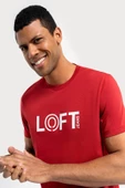 Loft 2035973 Kırmızı Erkek Regular Fit Bisiklet Yaka Normal Kesim Loft Baskılı %100 Pamuk Tşört - 3