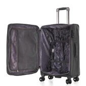 ÇÇS 620 Kumaş Orta Boy Valiz Gri thumbnail 5