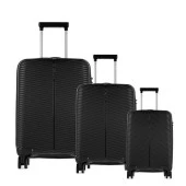 ÇÇS 5224 Polipropilen Üçlü Set Valiz Siyah thumbnail 1