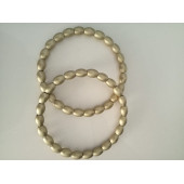 GOLD Arpa Ahşap Boncuklu Yuvarlak Halka Çanta Sapı - 1