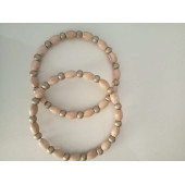 GOLD YUVARLAK-VERNİKLİ ARPA Ahşap Boncuklu Yuvarlak Halka Çanta Sapı - 1