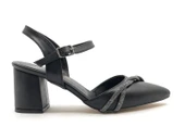 Mehtap Çapraz Burgu Taş Detaylı 6 cm Topuklu Kadın Klasik Ayakkabı thumbnail 3