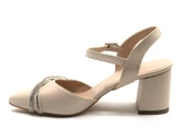 Mehtap Çapraz Burgu Taş Detaylı 6 cm Topuklu Kadın Klasik Ayakkabı thumbnail 7