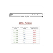 TRG POLO 4,5 Cm Gri Hakiki Nubuk Deri Kemer -0159 - 3