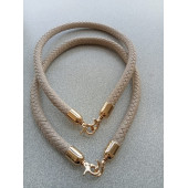 70  cm BEJ Renkli  Örgü Derili Çanta Sapı - 2