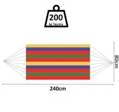 Valkyrie Tek Kişilik 240x80cm Çantalı Kanvas Hamak Çantalı - 5