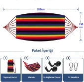 Valkyrie Çift Kişilik XL 260x150cm Kemerli Kolay Kurulabilir Kanvas Hamak Çantalı - 2