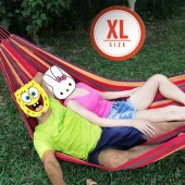 Valkyrie Çift Kişilik XL 260x150cm Kemerli Kolay Kurulabilir Kanvas Hamak Çantalı - 8