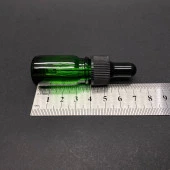 5Ml Yeşil Cam Damlalıklı Şişe , Siyah Plastik Kapak , 5 Cc Yeşil Cam Damlalıklı Şişe x 6 Adet thumbnail 2
