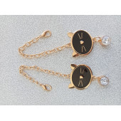 2 Adet Gold Metal Kedili Anahtarlık, Çanta Süsü - 1