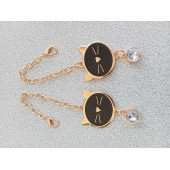2 Adet Gold Metal Kedili Anahtarlık, Çanta Süsü - 2