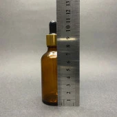 50 Ml Amber Cam Damlalıklı Şişe , Gold Metalik Kapak , 50 Cc Kahverengi Cam Damlalıklı Şişe x 6 Adet thumbnail 3