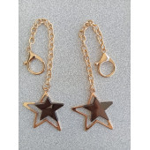 2 Adet Gold Metal Yıldız Sallantı Çanta Süsü - 2