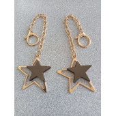 2 Adet Gold Metal Yıldız Sallantı Çanta Süsü - 3