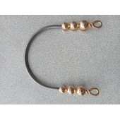 G0ld Metal Üç Baklalı Sarmalı Çanta Sapı - 1