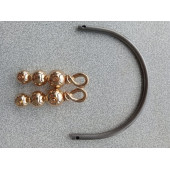 G0ld Metal Üç Baklalı Sarmalı Çanta Sapı - 3