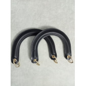 Fold Uçları Oval Yaylı Halkalı SİYAH Çanta Sapı - 1