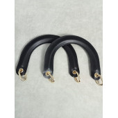 Fold Uçları Oval Yaylı Halkalı SİYAH Çanta Sapı - 2