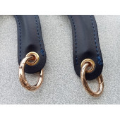 Fold Uçları Oval Yaylı Halkalı LACİVERT Çanta Sapı - 3