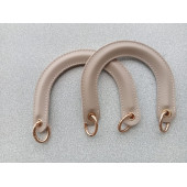 Fold Uçları Oval Yaylı Halkalı BEJ RENGİ Çanta Sapı - 5