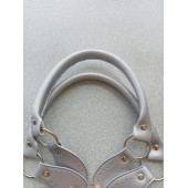 Likya GÜMÜŞ RENKLİ 60 cm Borulu Deri Çanta Sapı - 2