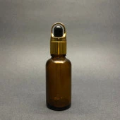 30Ml Amber Cam Damlalıklı Şişe , Sepet Model Metalik Kapak , 30 Cc Cam Damlalıklı Şişe x 6 Adet thumbnail 2