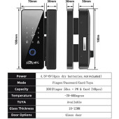 Kalite Akıllı Cam Kapı Kilidi (Parmak Izi + Şifre + Kart + Bluetooth Ile Açma) - 4
