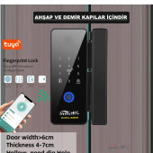 AKILLI KAPI KİLİDİ AHŞAP VE DEMİR KAPILAR İÇİN UYGUNDUR-CAM KAPIYA UYGUN DEĞİLDİR. - 1