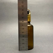 50Ml Amber Cam Damlalıklı Şişe , Sepet Model Metalik Kapak , 50 Cc Cam Damlalıklı Şişe x 6 Adet - 3
