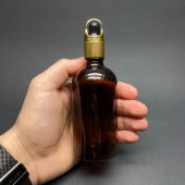 100Ml Amber Cam Damlalıklı Şişe , Sepet Model Metalik Kapak , 100 Cc Cam Damlalıklı Şişe x 6 Adet thumbnail 1