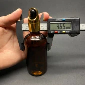 100Ml Amber Cam Damlalıklı Şişe , Sepet Model Metalik Kapak , 100 Cc Cam Damlalıklı Şişe x 6 Adet thumbnail 4