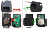 Volkswagen Saet Skoda Tipli Akıllı Kumanda Kabı Anahtar Kabı Oto Anahtarlık Pil Yataksız - 5