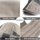 Valkyrie İtalyan Style Erkek Kasket Şapka Kanvas  Asimetrik Model Ayarlanabilir Terletmez Erkek Gri - 6