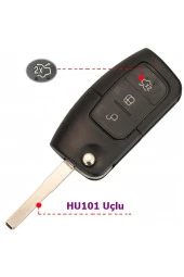 Ford Focus 2 Fiesta Fusion Uyumlu Anahtar Kumanda Kabı Hu101 Uç Logolu - 6