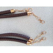 Likya KAHVERENGİ 63 cm Örgülü Deri Çanta Sapı - 1