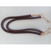 Likya KAHVERENGİ 63 cm Örgülü Deri Çanta Sapı - 2