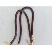 Likya KAHVERENGİ 63 cm Örgülü Deri Çanta Sapı - 4