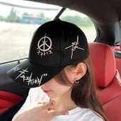 Valkyrie Trucker Şapka Unisex Metal Tokalı Ayarlanabilir Beyzbol Siyah - 1