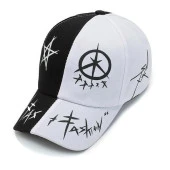 Valkyrie Trucker Şapka Unisex Metal Tokalı Ayarlanabilir Beyzbol Siyah Beyaz - 1